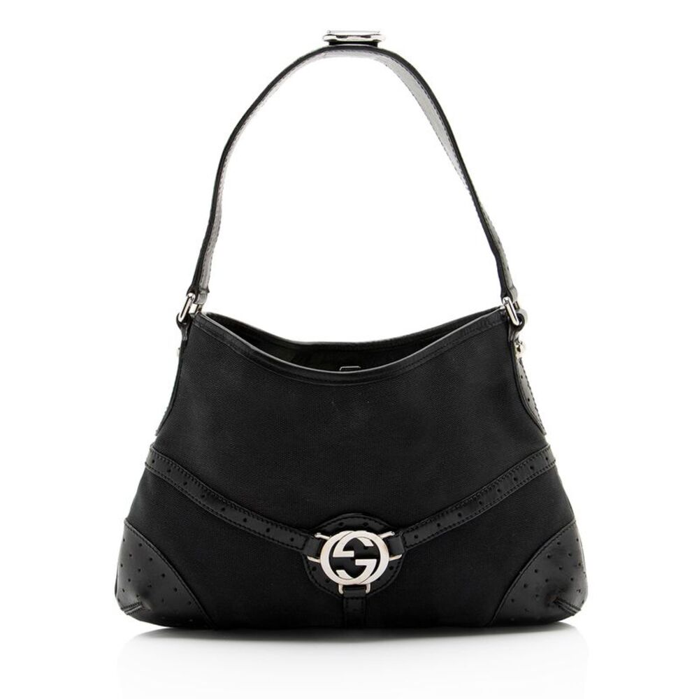 Gucci Canvas Reins Medium Shoulder Bag